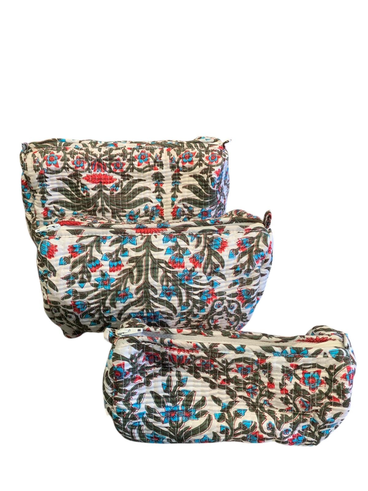 Amelie Cotton Printed Makeup Bag