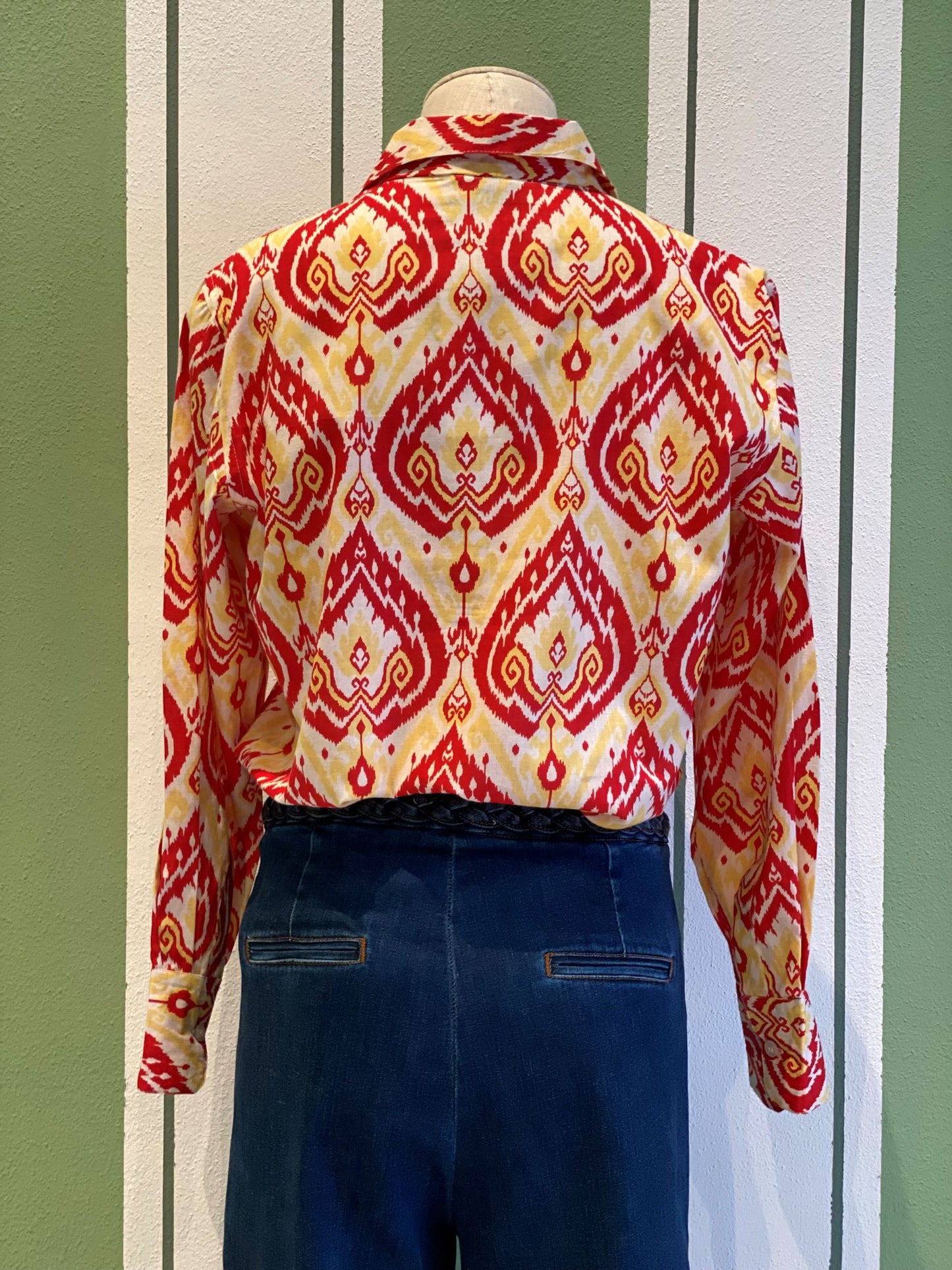 Chemise imprimée bleuet