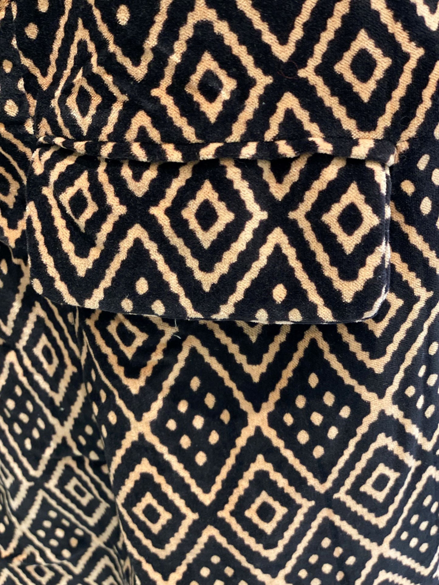 Veste longue en velours imprimé