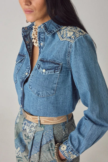 Maison Hotel - Camicia Denim Thelma Arizona Haze