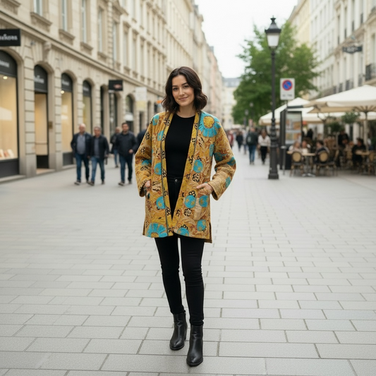 Giacca Kimono Ricamata Varanasi