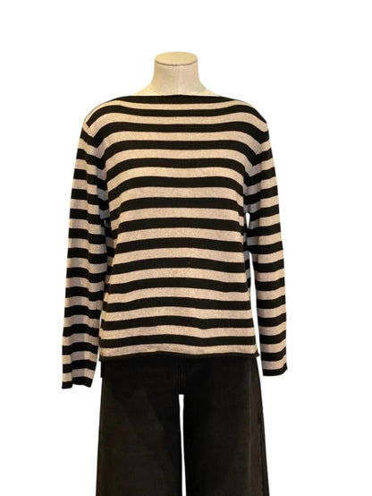 Maglione Righe Scollo Barca