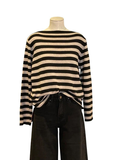 Maglione Righe Scollo Barca