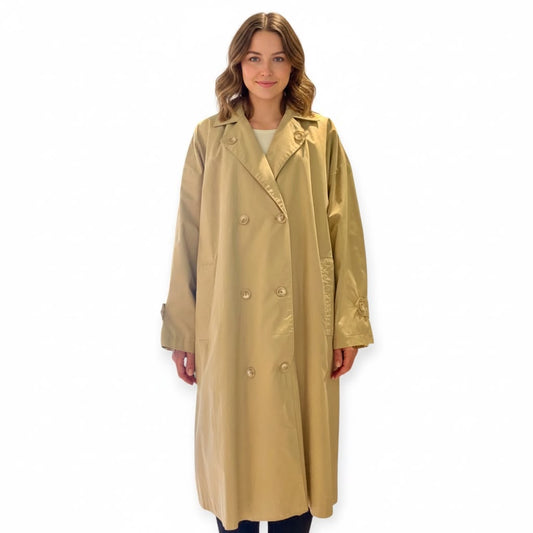 Trench Oversize Doppio Petto Beige
