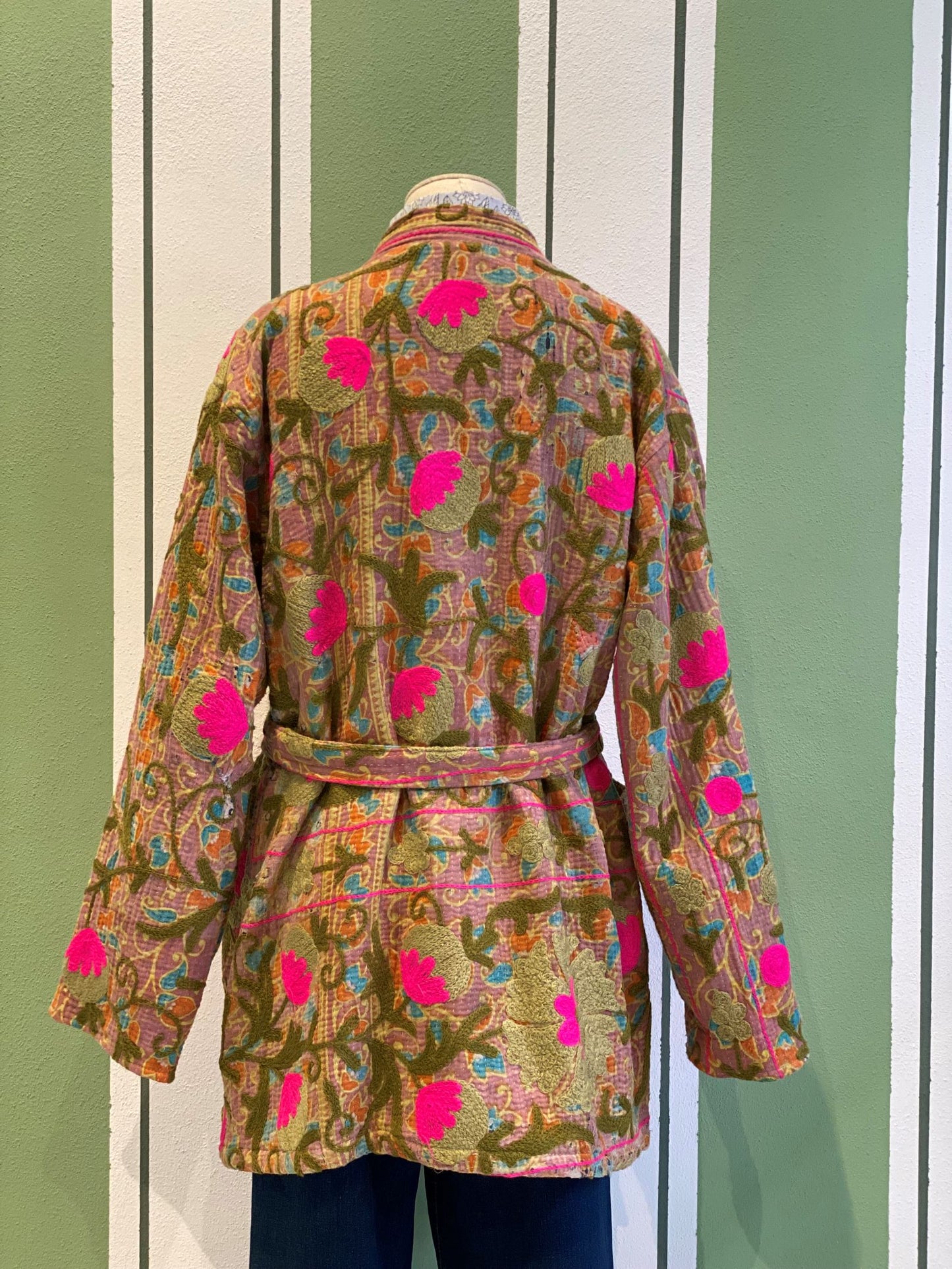 Veste kimono brodée Varanasi